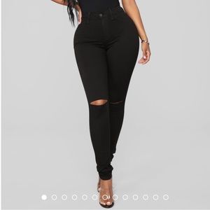 Fashion Nova! Canopy jeans slit knee